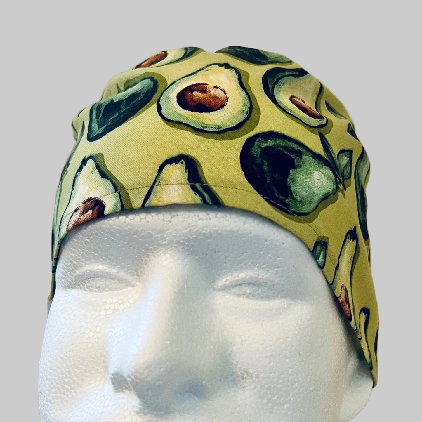 Avocado Scrub Cap โ Funny Foodie Surgical Cap, Cinco de Mayo Hat, Green Avocado Print Scrub Cap for Nurses & Doctors