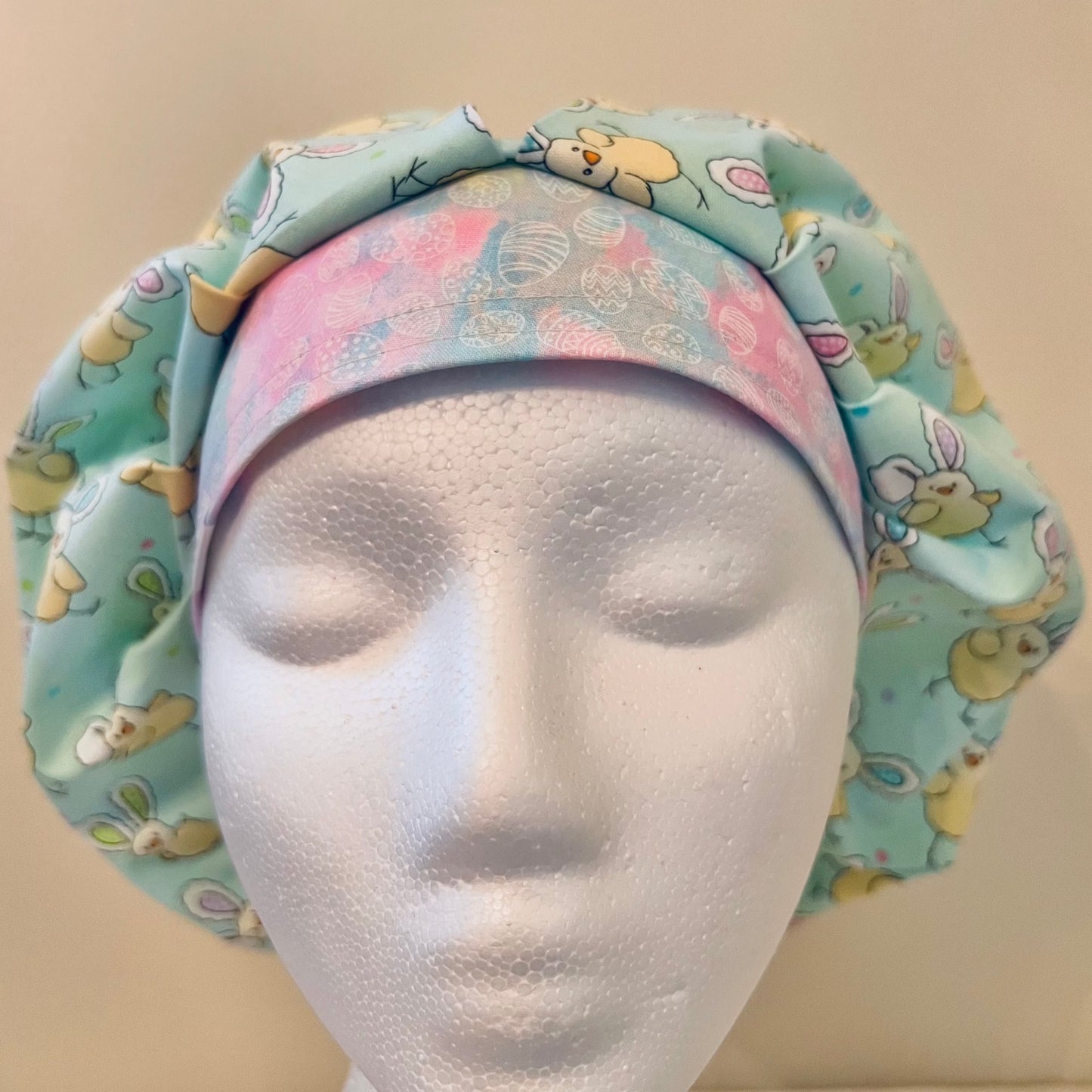 Bouffant-Easter-Chickens with bunny ears