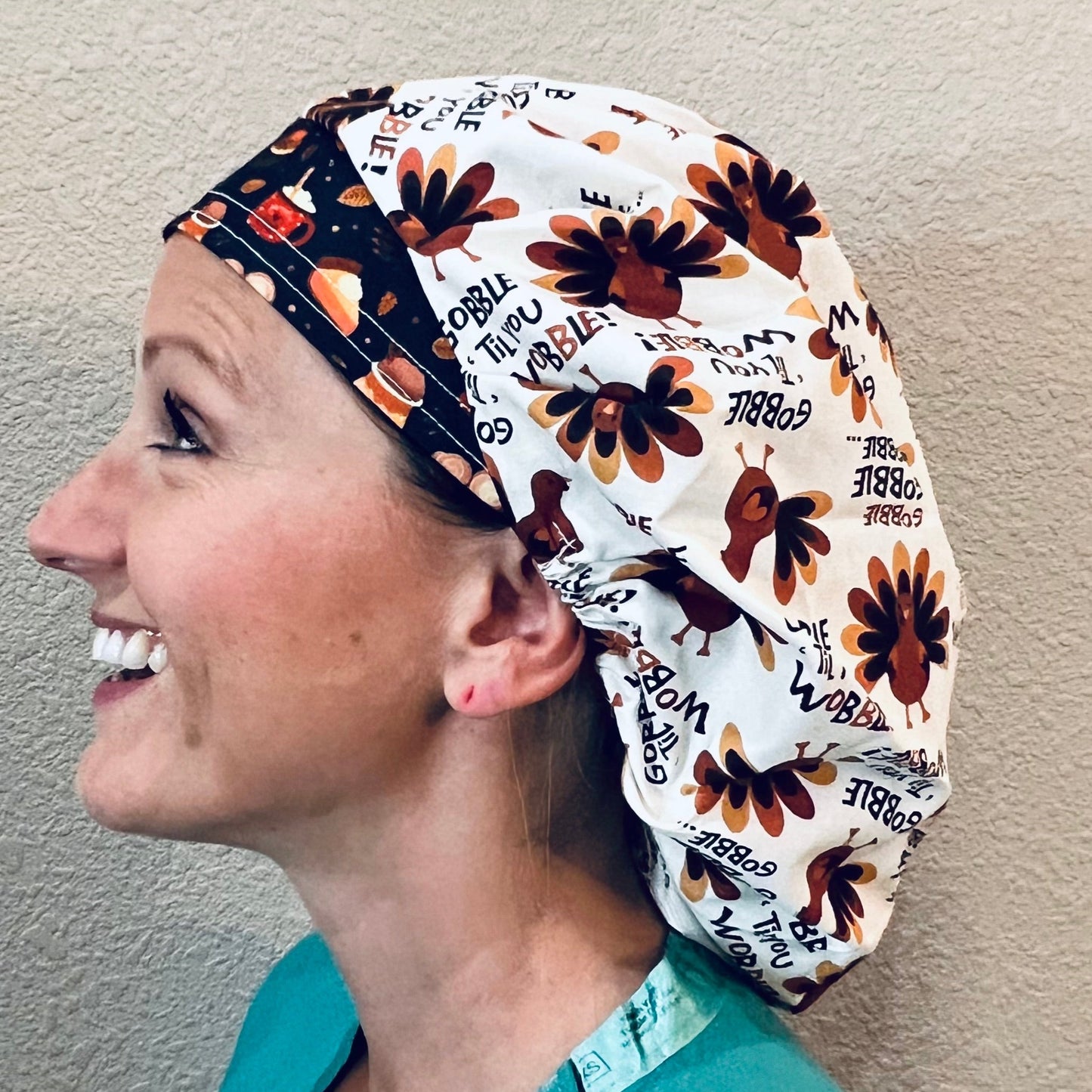 Bouffant-Thanksgiving "Gobble til you Wobble