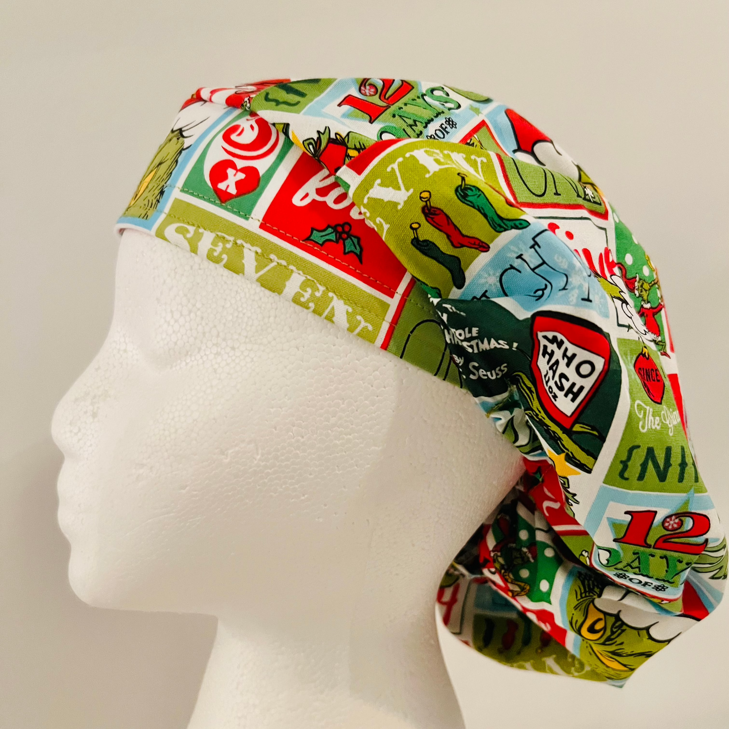 Bouffant Cap-Christmas Grinch