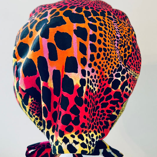 Scrub Cap - Cheetah Colors