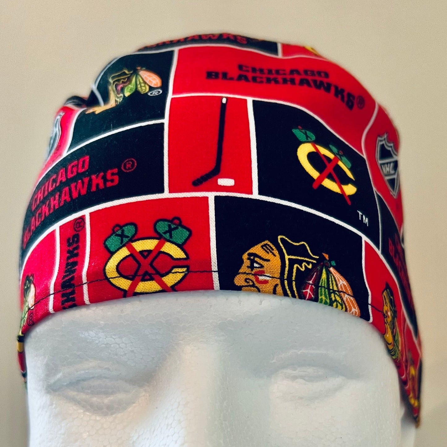 Scrub Cap-Chicago Black Hawks
