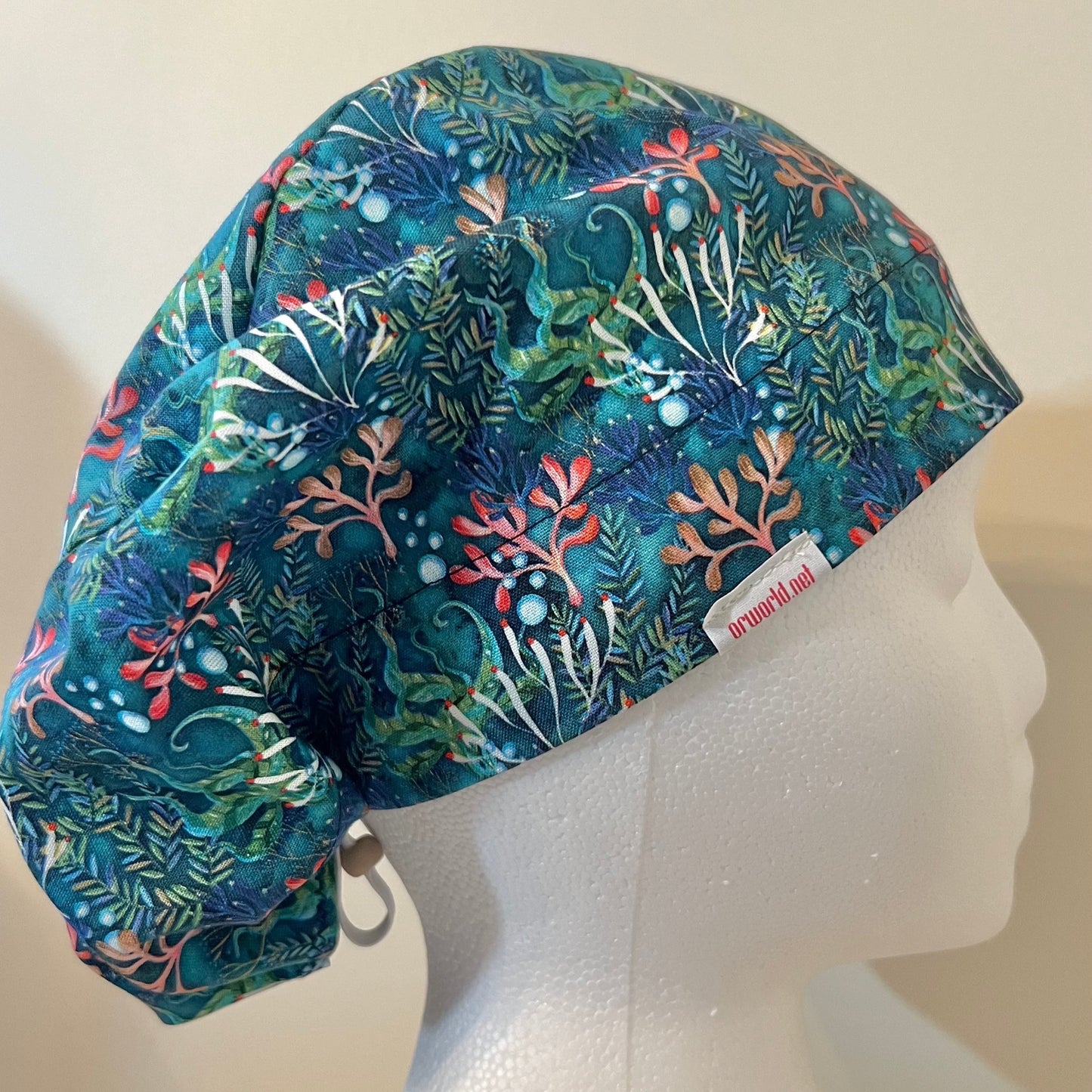 Euro Surgical Scrub Cap-Ocean coral reefs