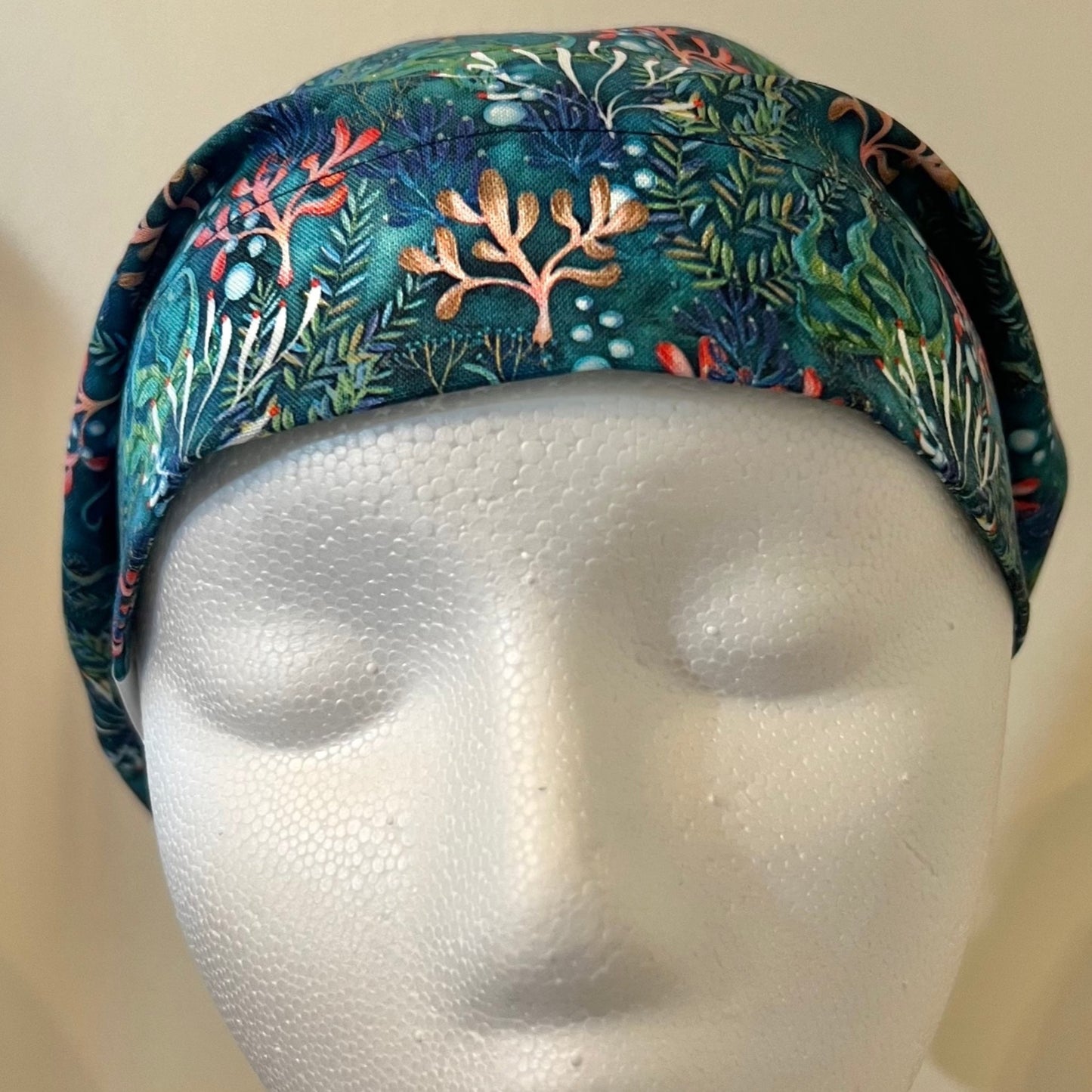 Euro Surgical Scrub Cap-Ocean coral reefs