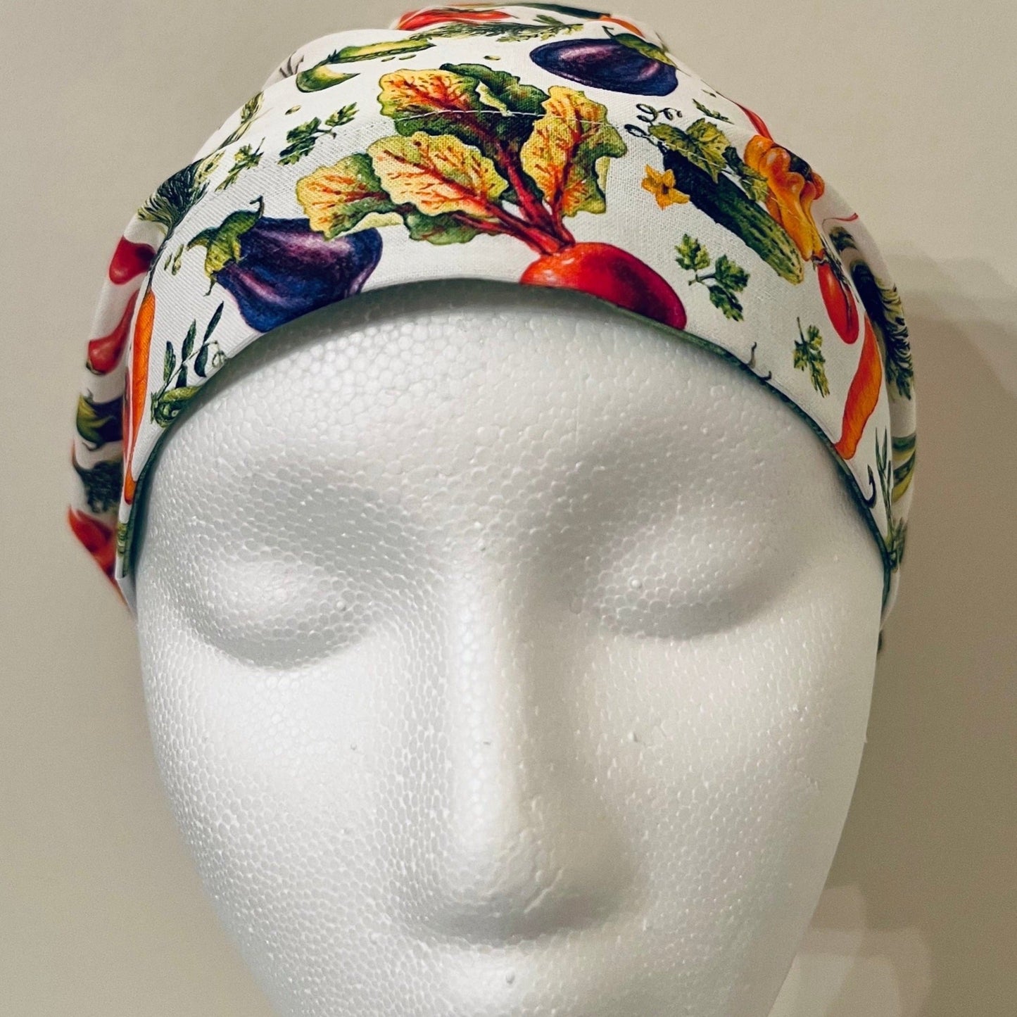 Euro Surgical Scrub Cap-Garden Vegetables