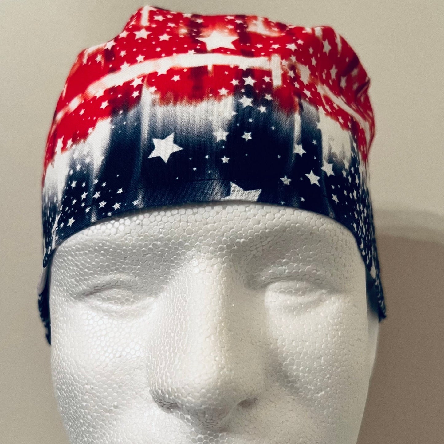 Scrub Cap-Fourth of July Tie Dye