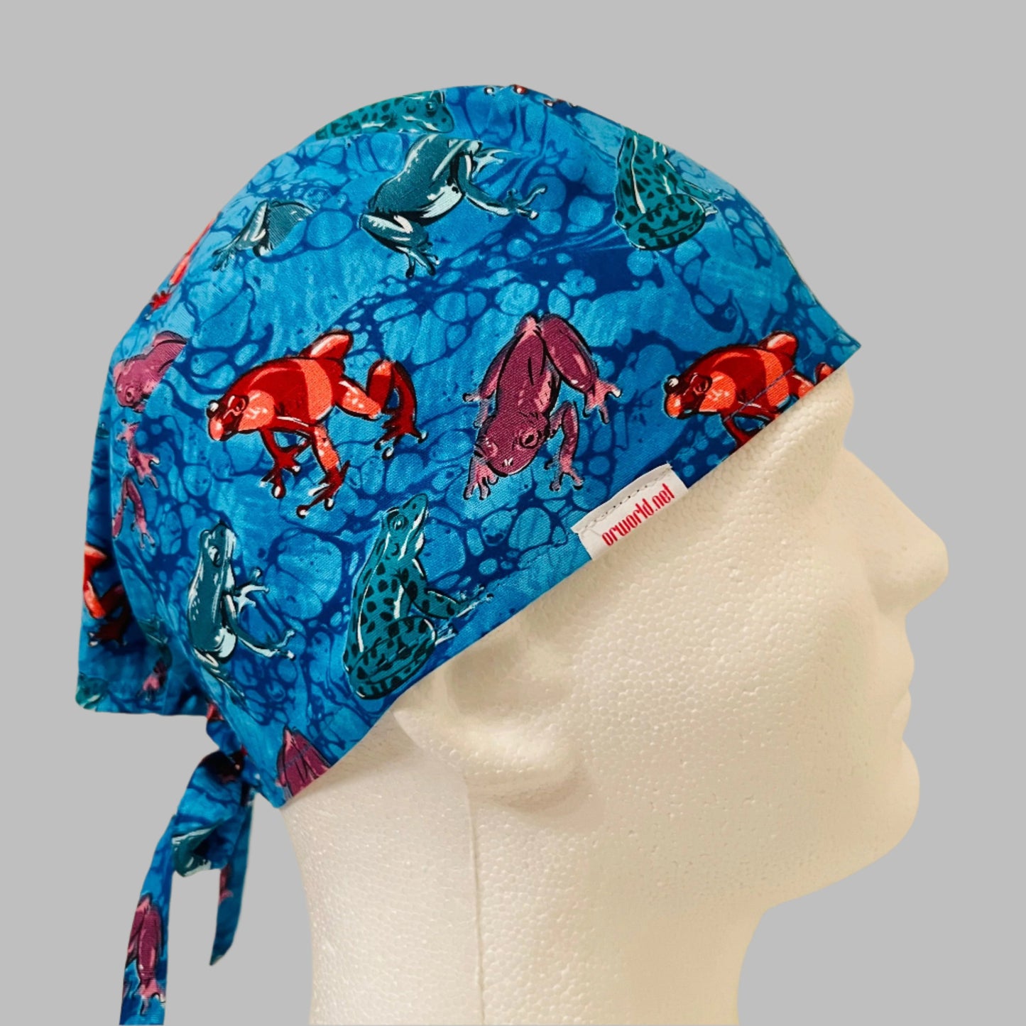 Scrub Cap - Tropical Frogs