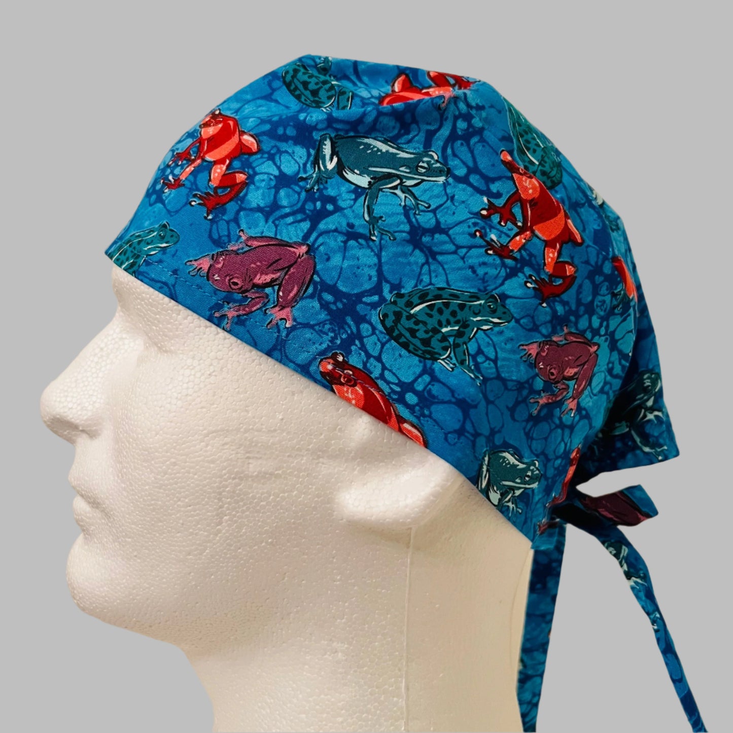 Scrub Cap - Tropical Frogs