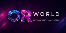 OR World logo โ handmade custom scrub caps, fashion meets healthcare