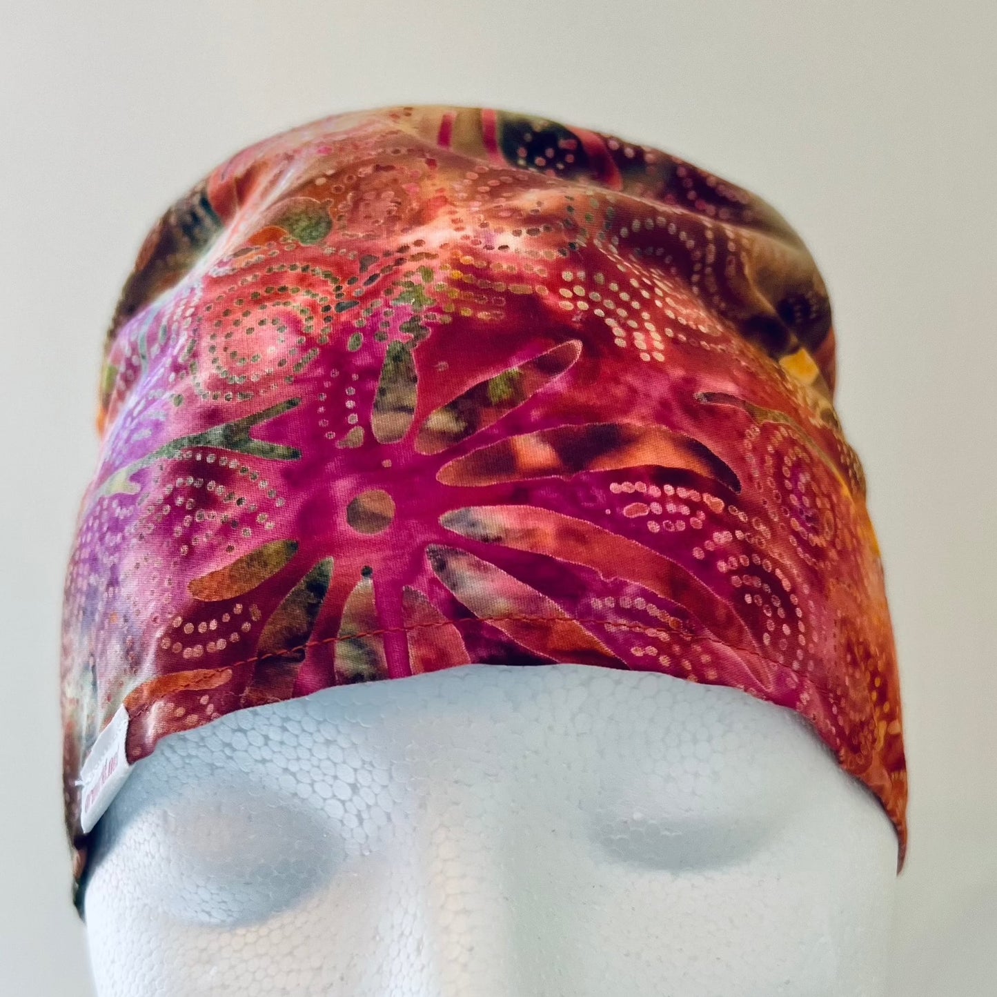 Scrub Cap-Orange Sunset Batik