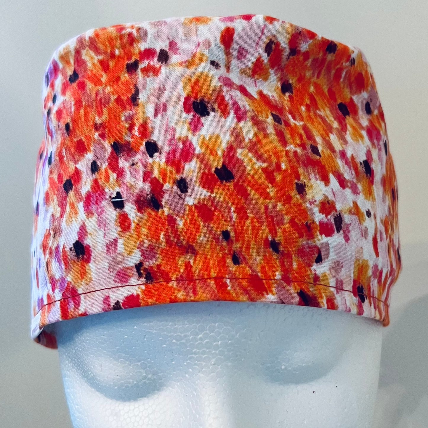 Scrub Cap - Orange sunset speckles