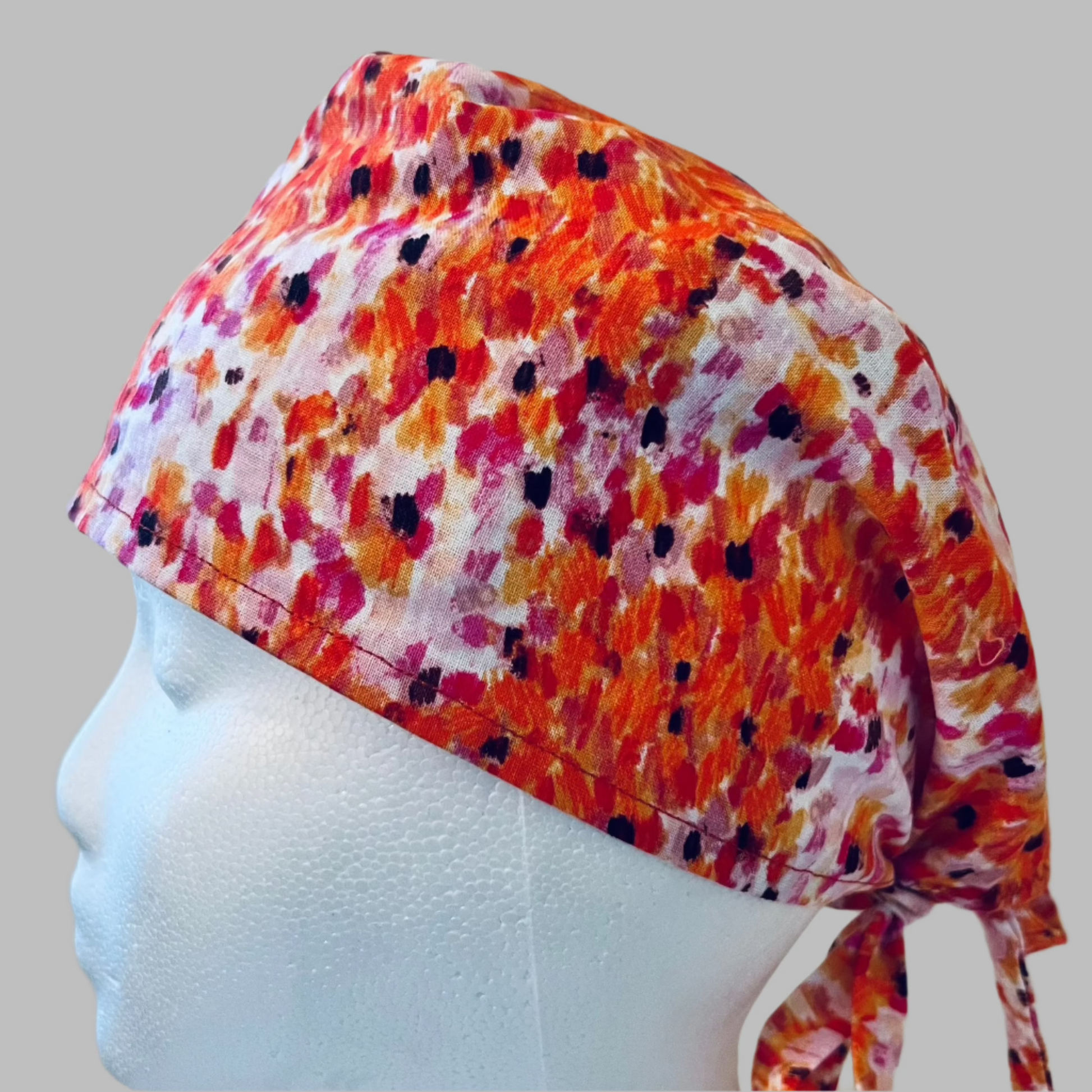 Scrub Cap - Orange sunset speckles
