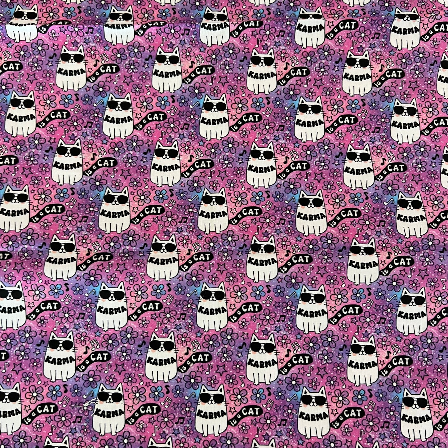 Ponytail-"Karma is a Cat"purple