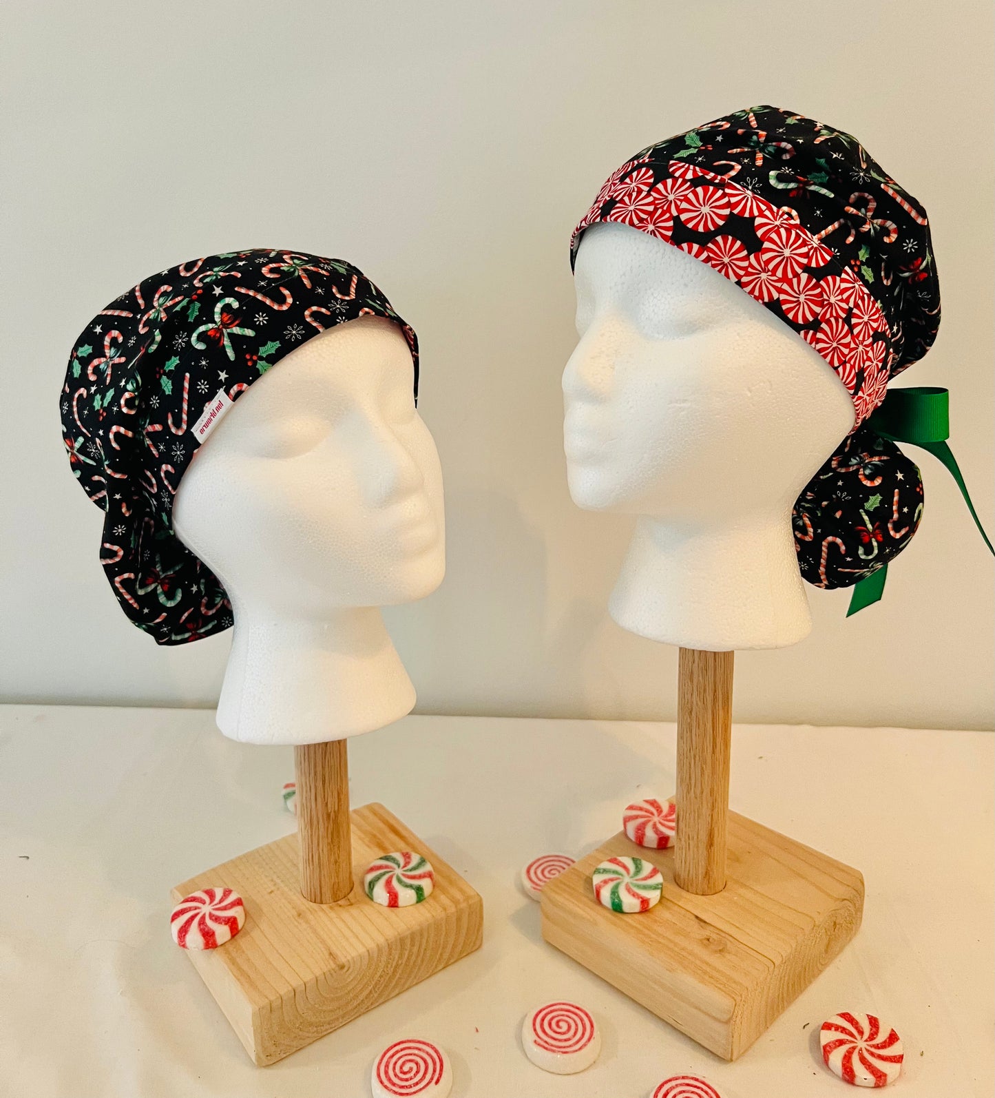 Ponytail Hat-Candy Cane Lane