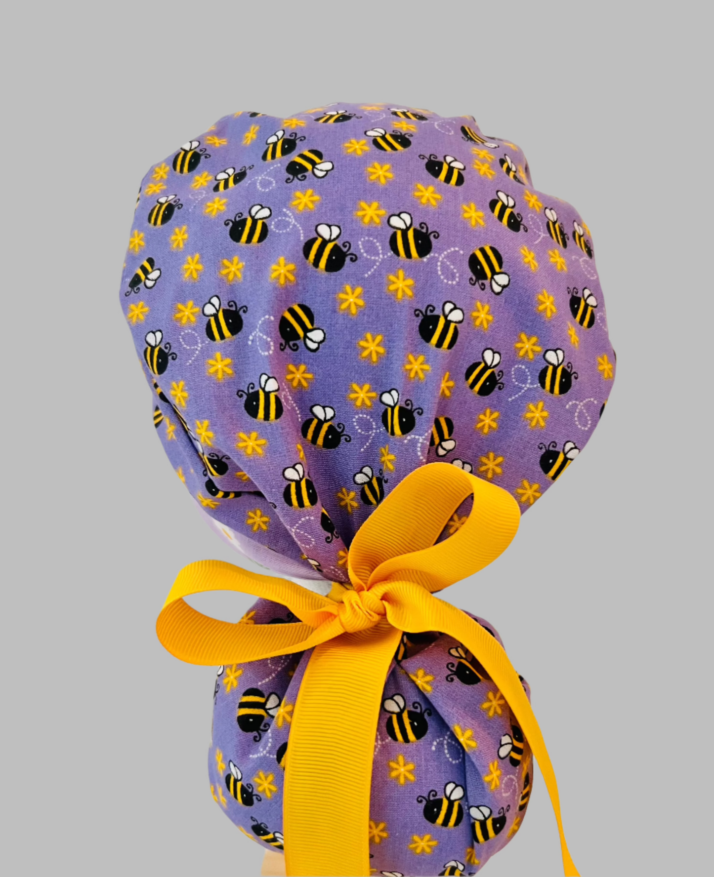 Ponytail Hat-Lavendar and Bees