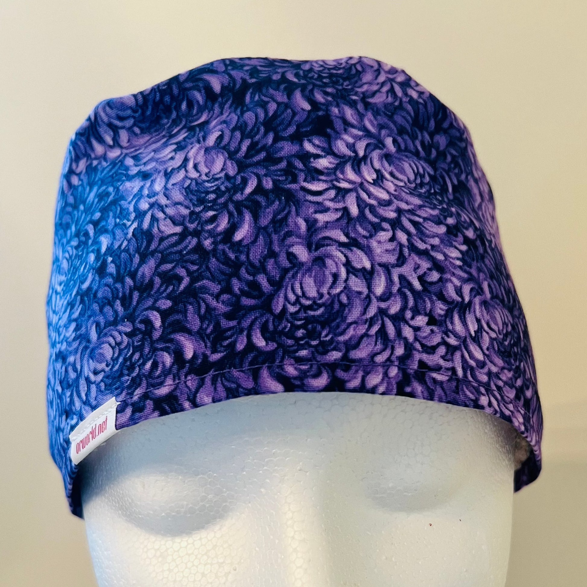Scrub Caps-Purple Petals