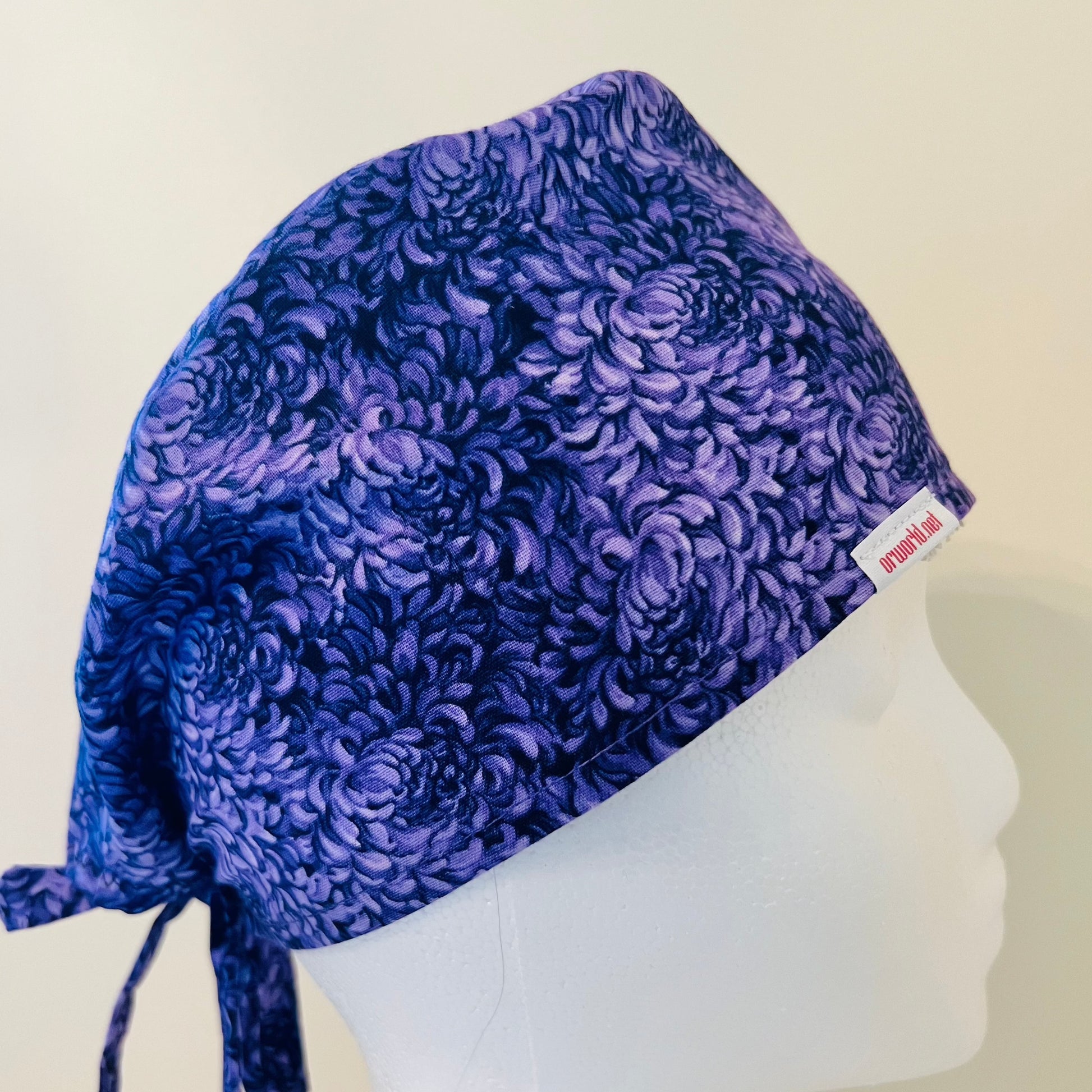 Scrub Caps-Purple Petals