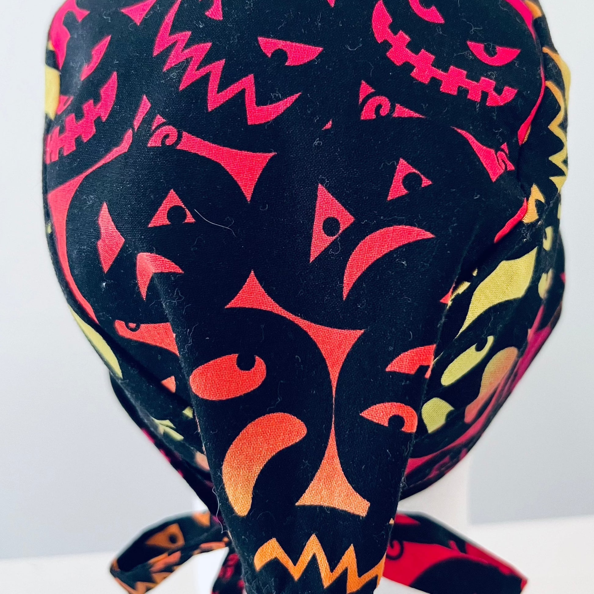 Scrub Cap-Halloween-scary pumpkin faces