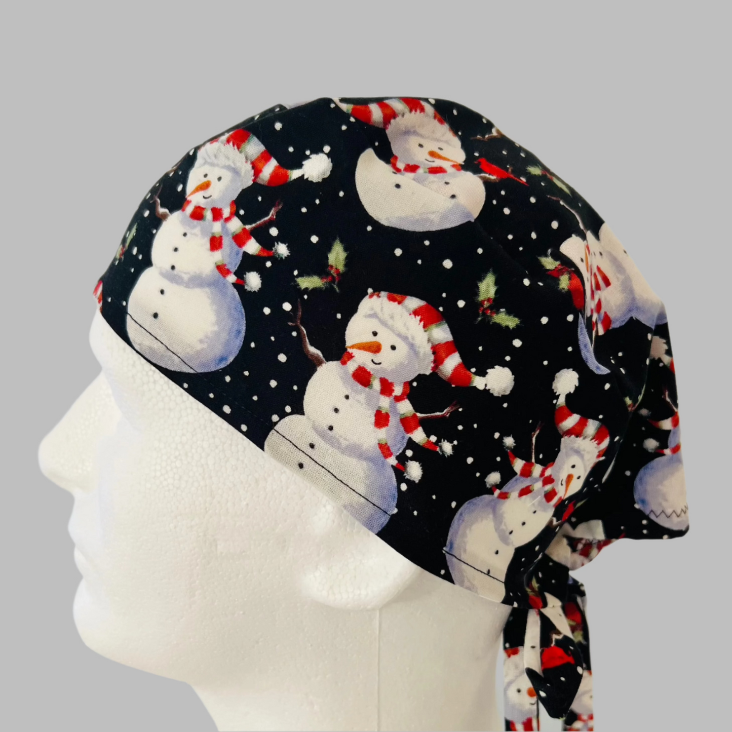Scrub Cap-Snowman