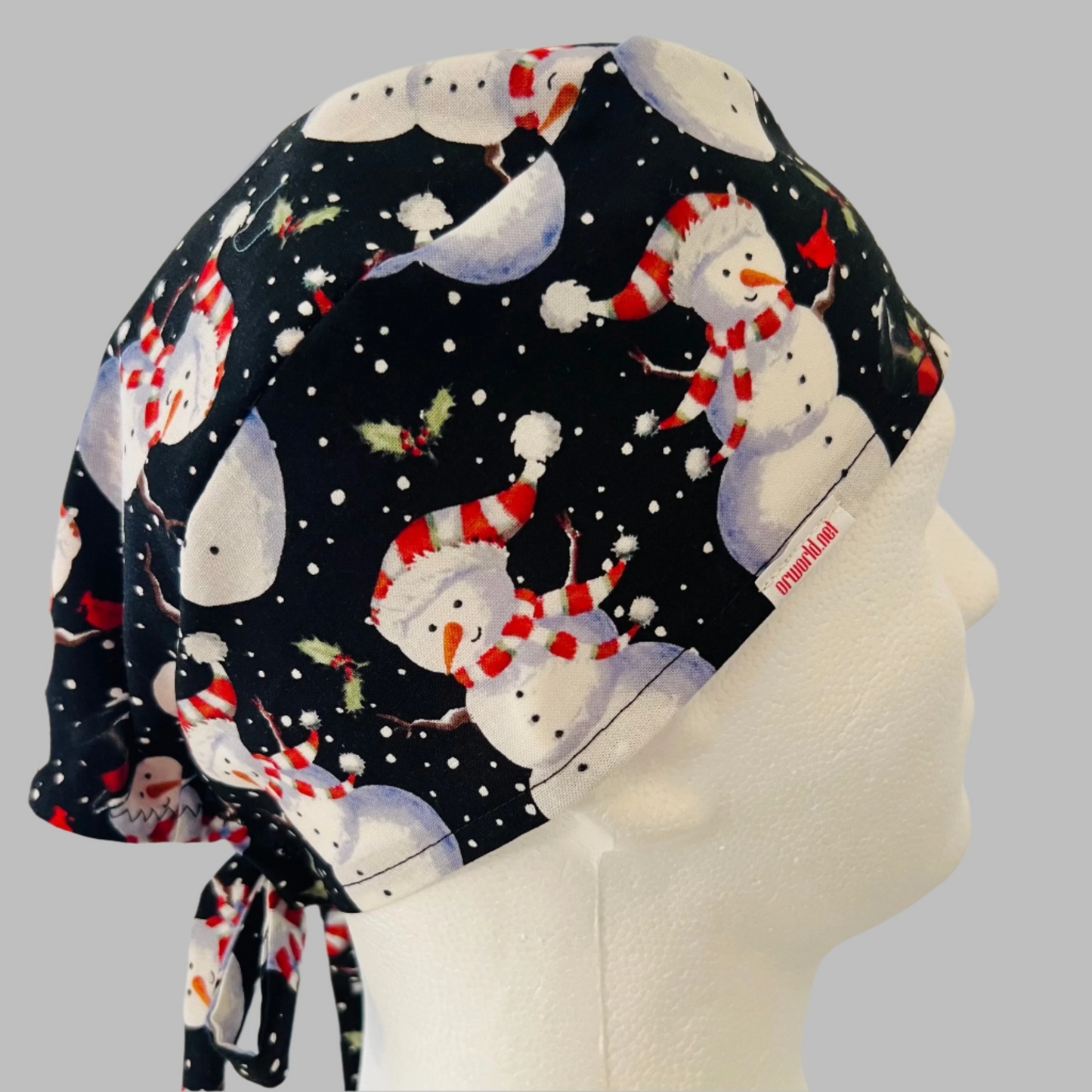 Scrub Cap-Snowman