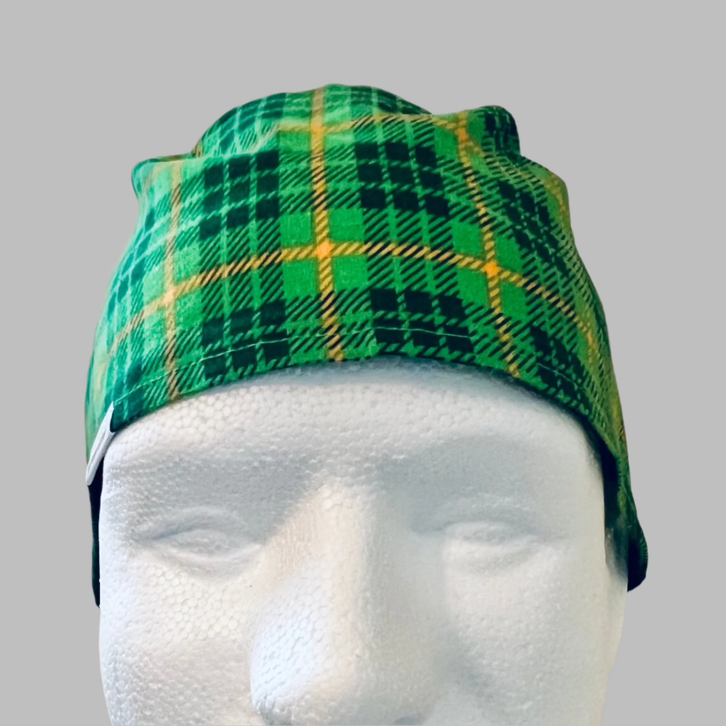 Scrub Cap-St.Patricks Day-Green Plaid