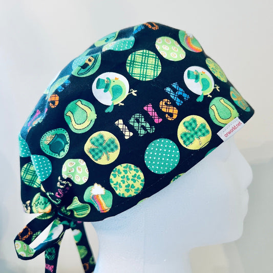 Scrub Cap-St.Patricks-Glitter Gold Luck
