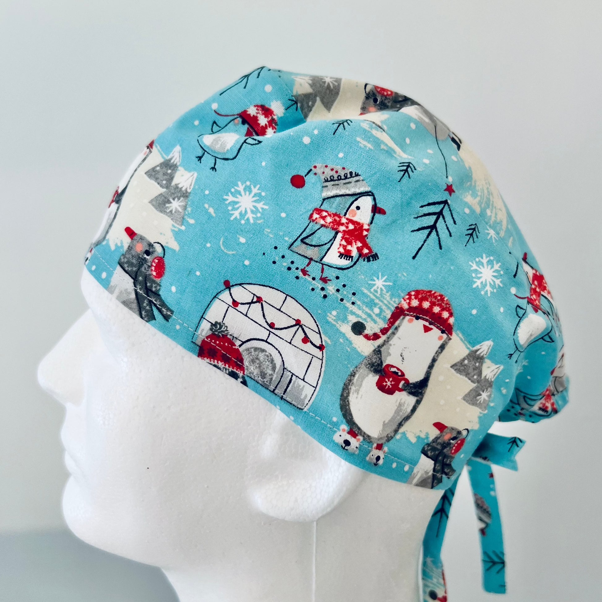Scrub Cap-Winter Penguins