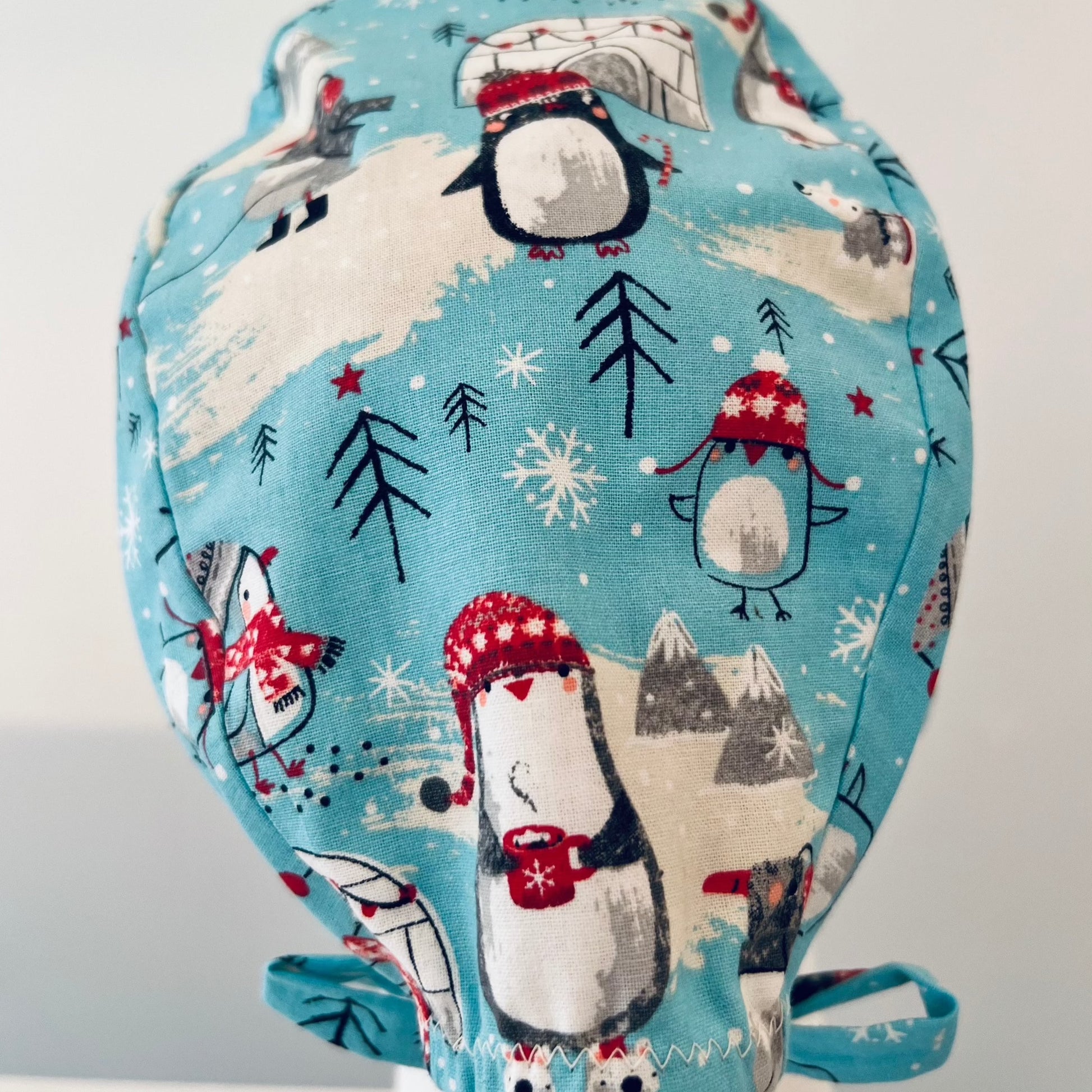 Scrub Cap-Winter Penguins