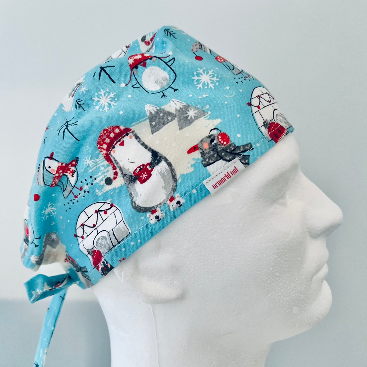 Scrub Cap-Winter Penguins