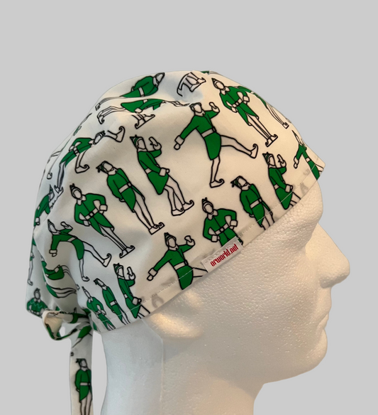 Scrub Cap-"Jolly Green Elf"