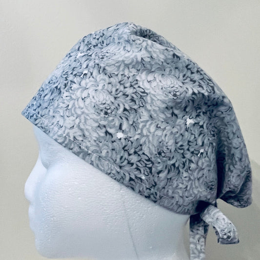 Scrub Cap-Light Grey Petals