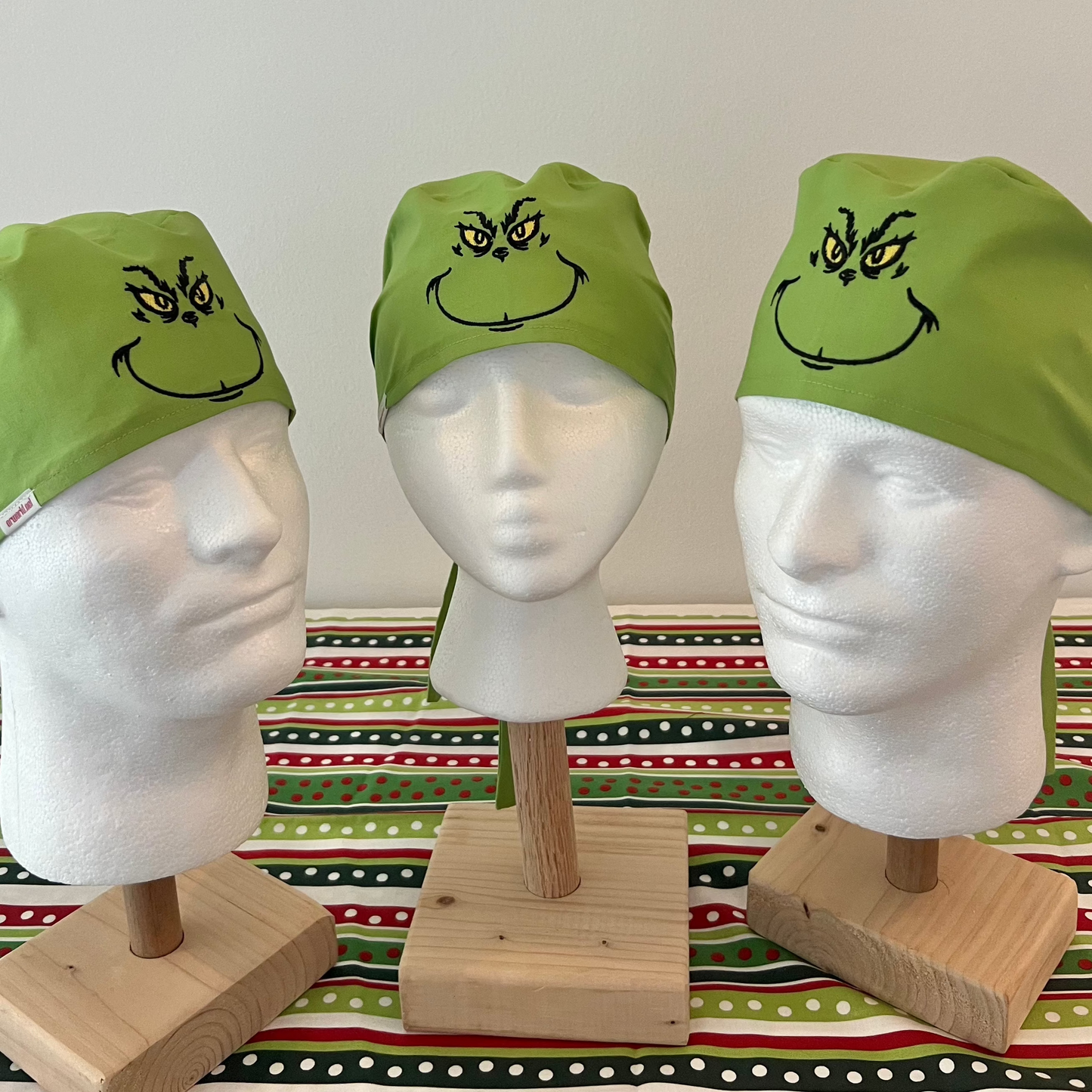 Scrub Cap- Christmas Green Grinch