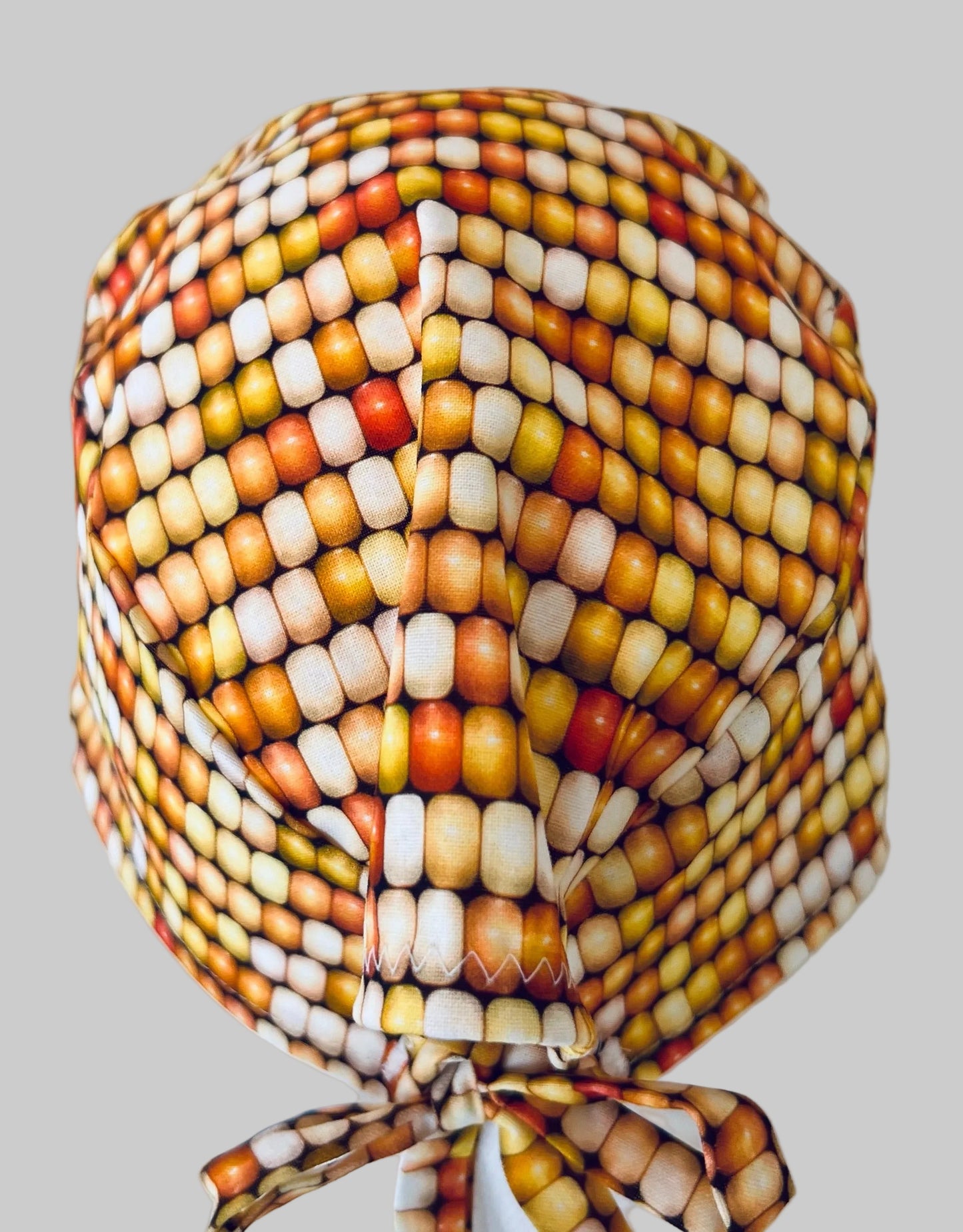 Corn on the Cob Scrub Cap – Foodie Surgical Cap – Thanksgiving Fall Scrub Hat – Cinco de Mayo Corn Print Tie Back Hat
