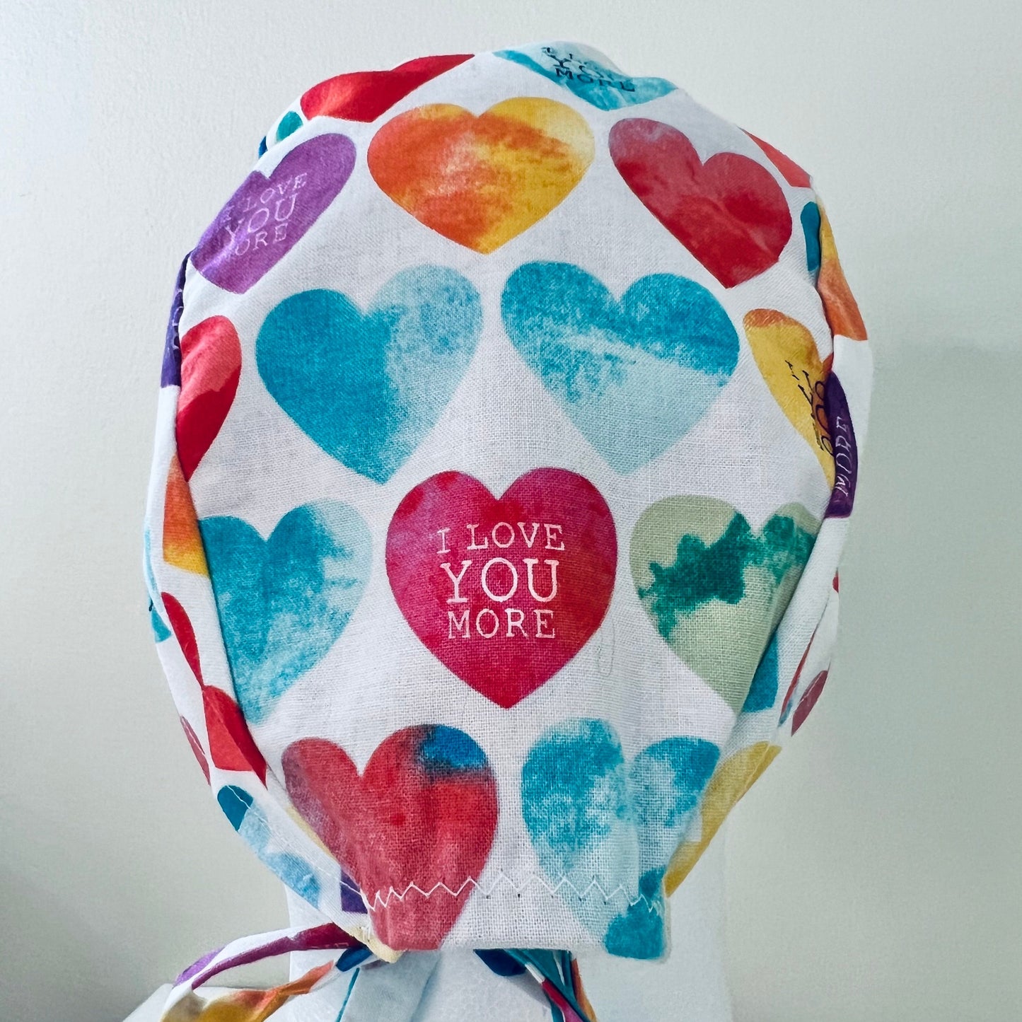 Scrub Cap-Valentines Day- Colorful Hearts