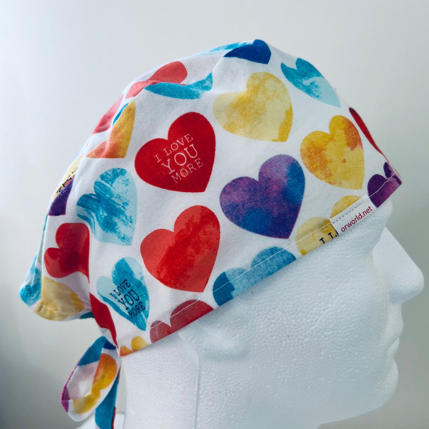 Scrub Cap-Valentines Day- Colorful Hearts