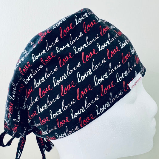 Scrub Cap-Valentines Love Words