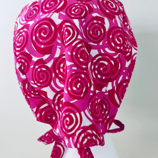 Scrub Cap-Valentines Day Swirls