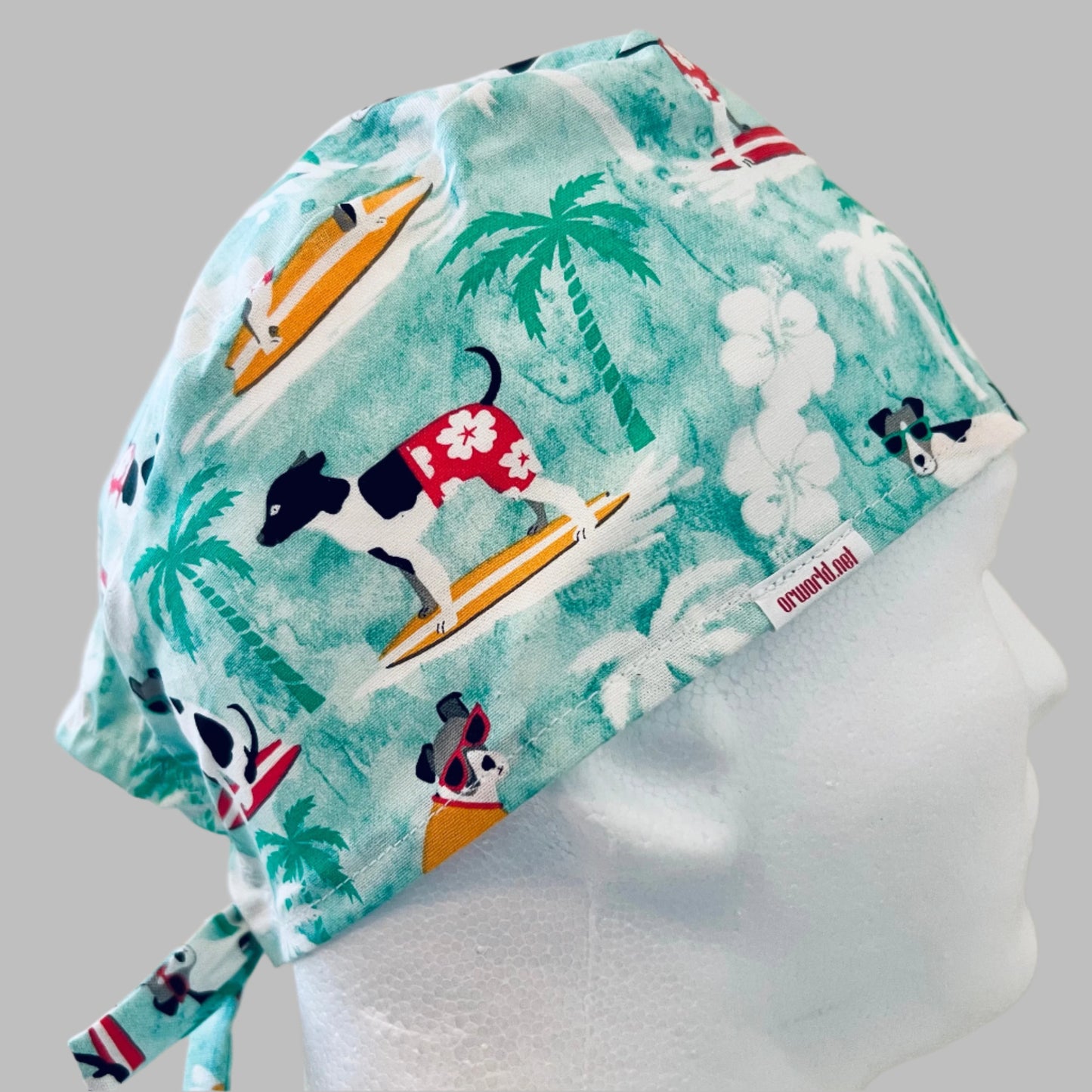 Scrub Cap-Dog Surfers