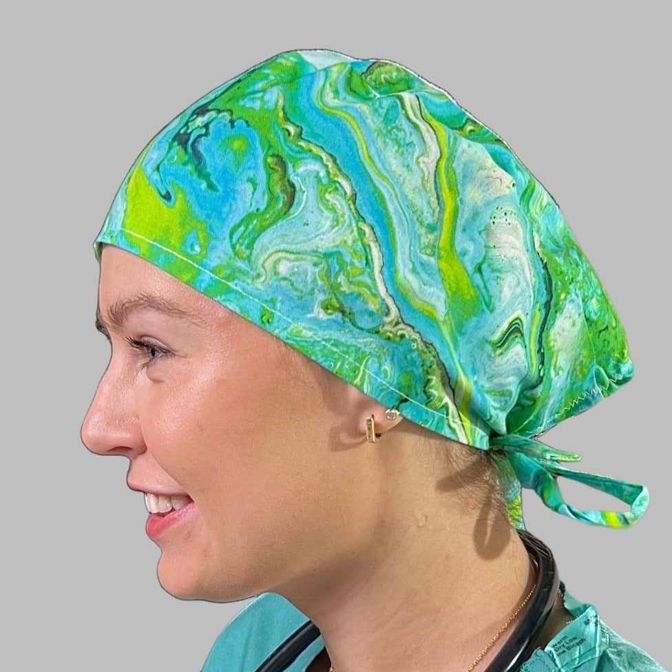 Scrub Cap-Limestone swirl