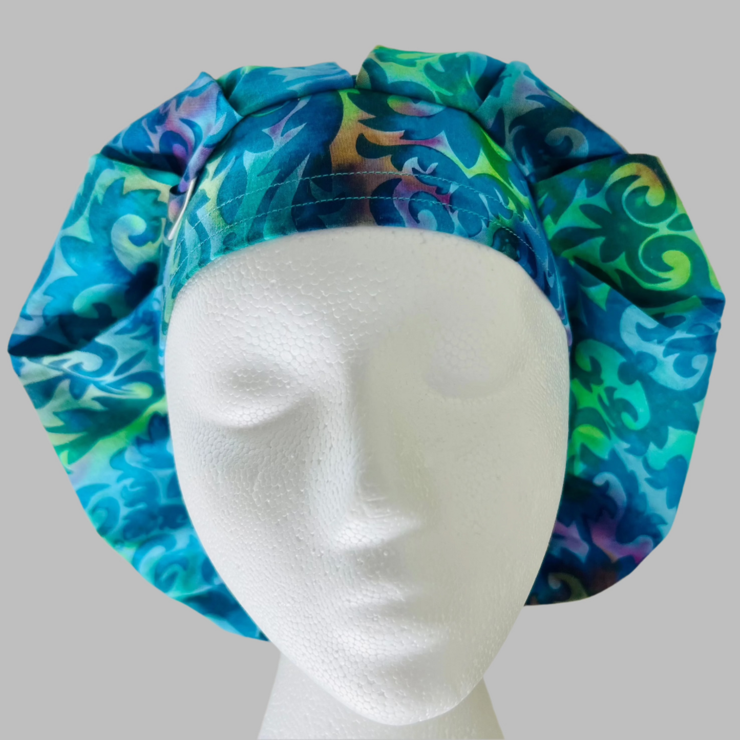 Bouffant-Batik Blues and Purples