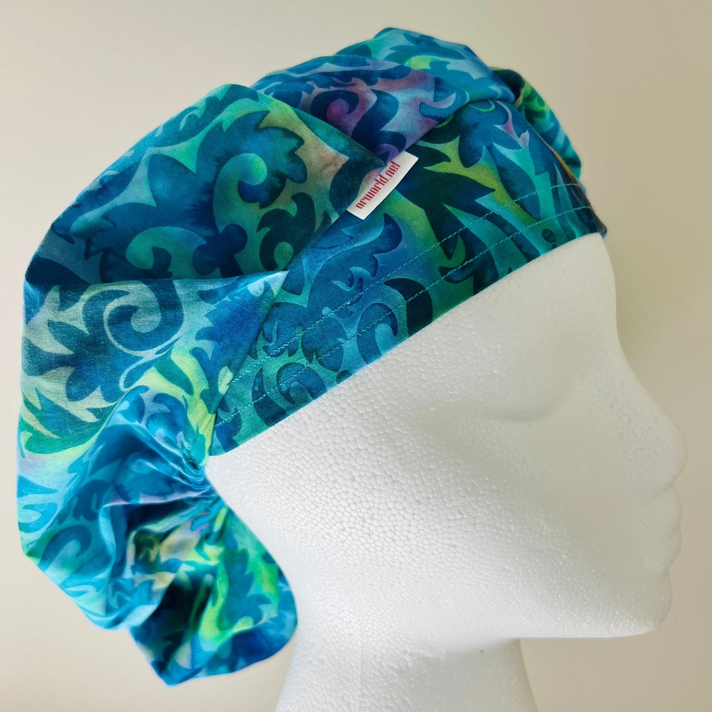 Bouffant-Batik Blues and Purples