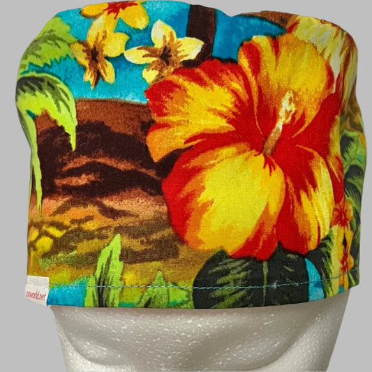Scrub Cap-Hawaiian Beach Vibes