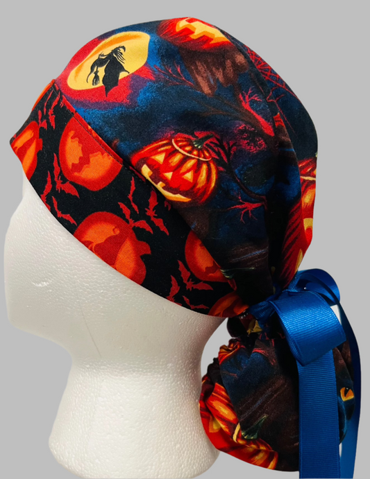Ponytail-Halloween Pumpkins with Blue Ribbon Ties Success Active