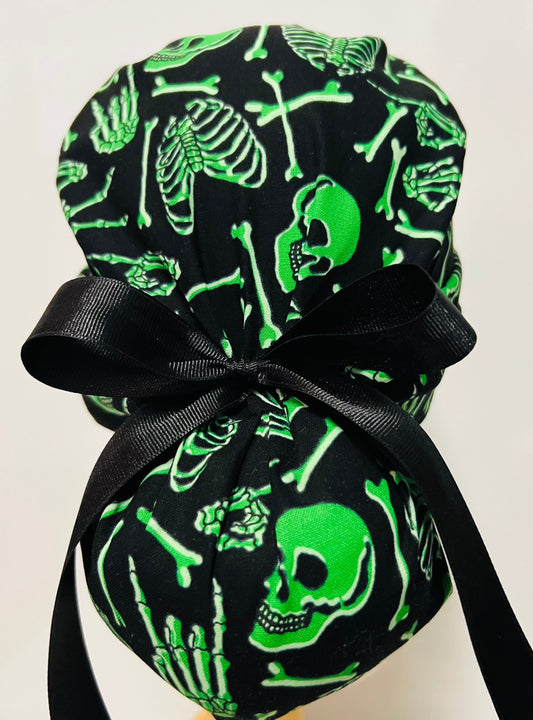 Ponytail- Neon Green Skeleton