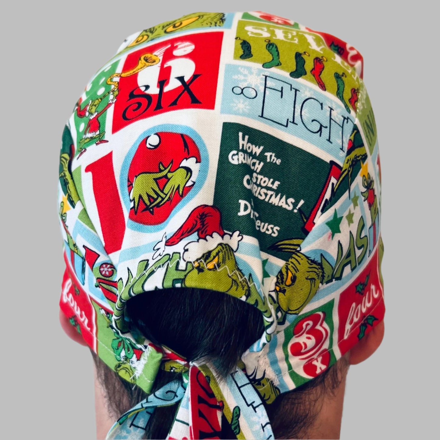 Scrub Cap-Christmas Grinch
