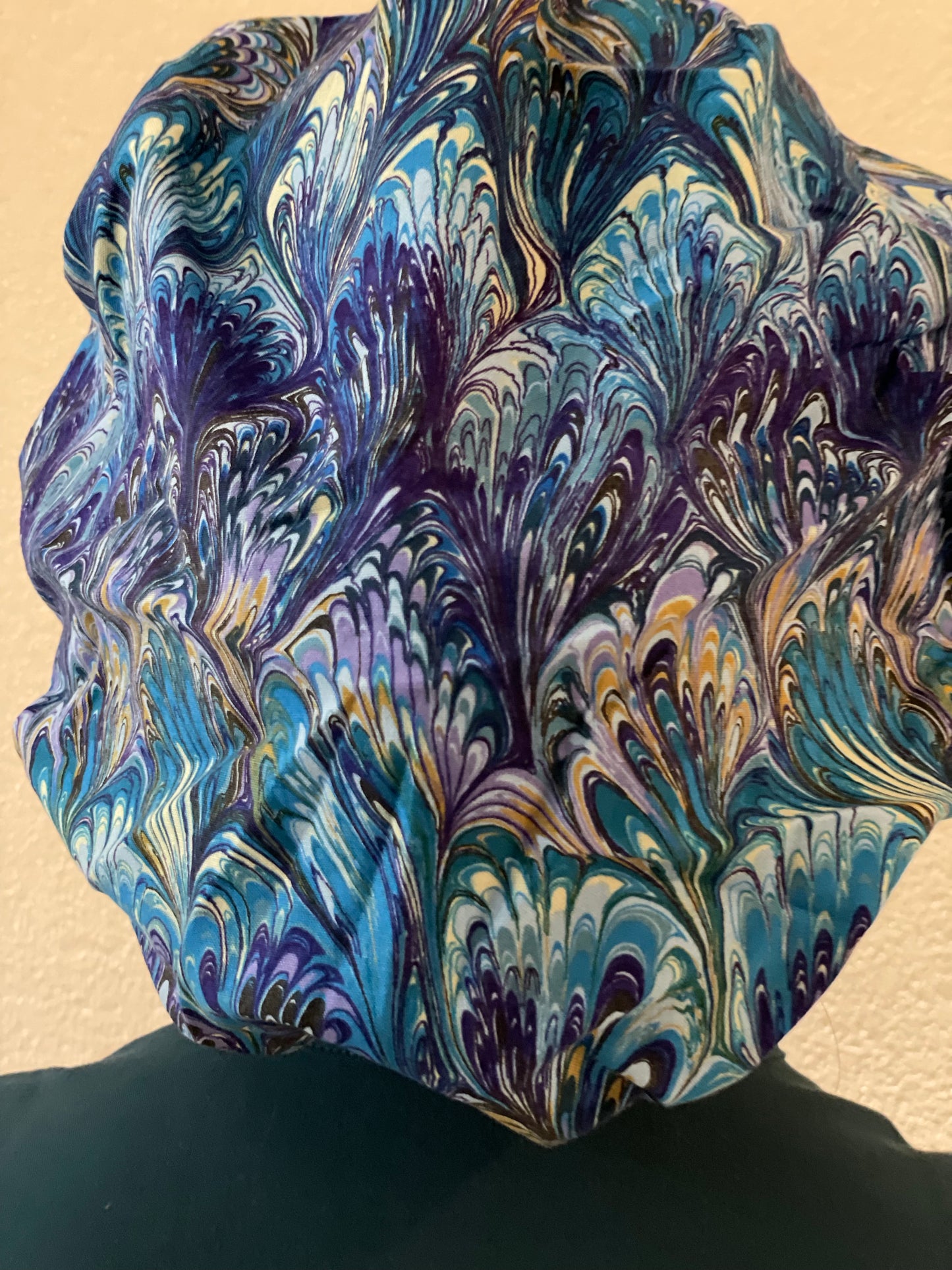Bouffant-Blue and Purple Ripples