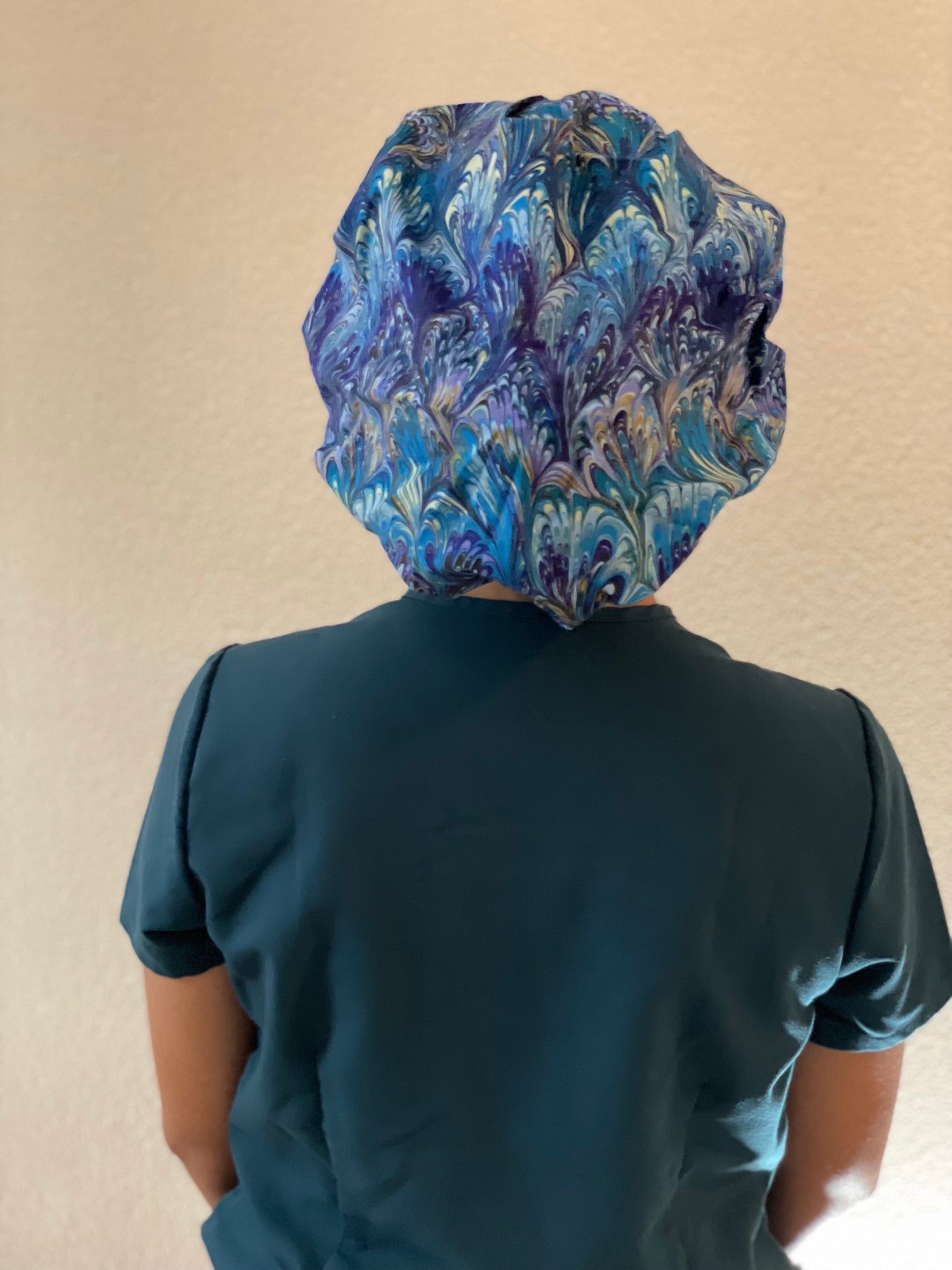 Bouffant-Blue and Purple Ripples