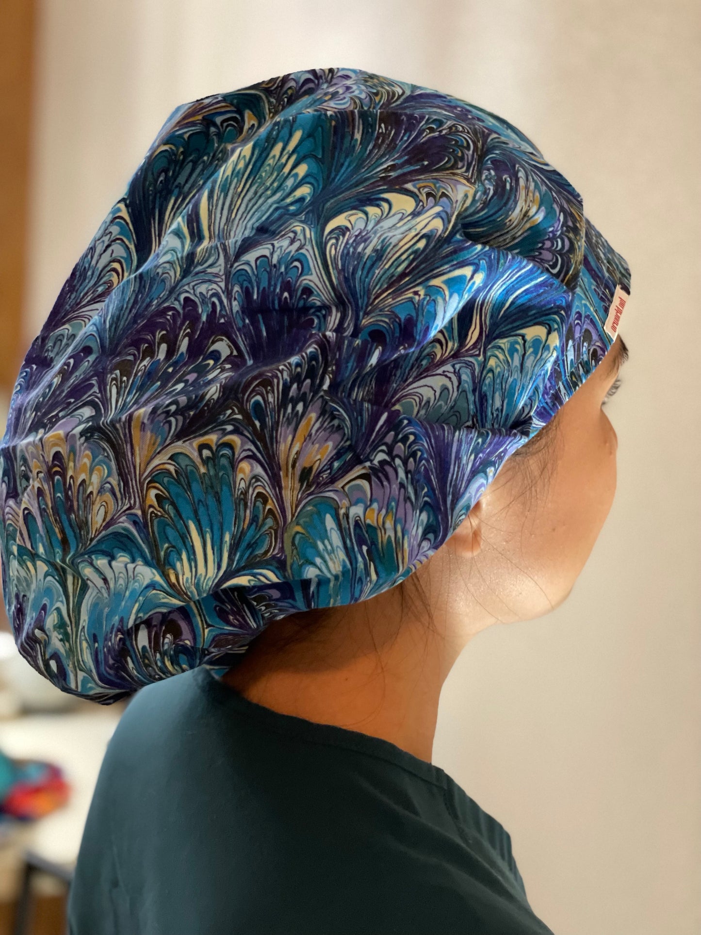 Bouffant-Blue and Purple Ripples