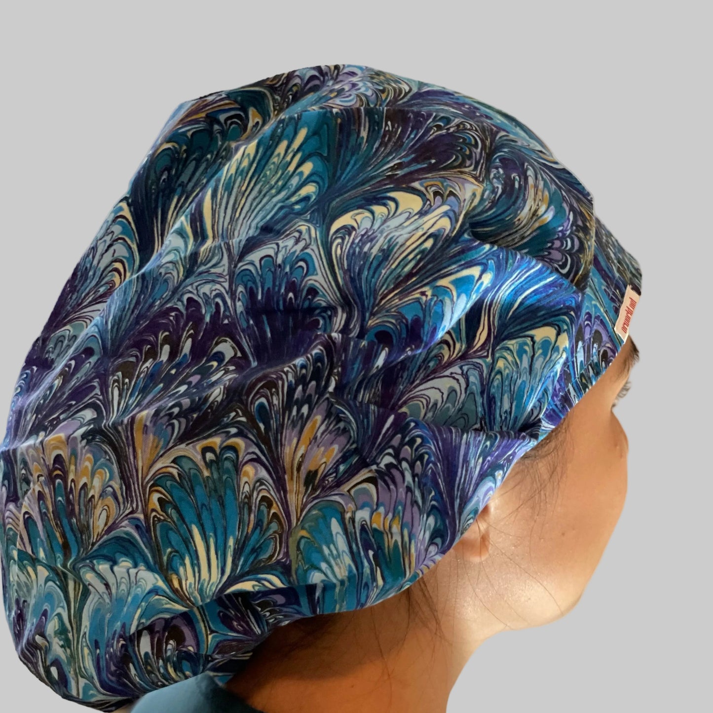 Bouffant-Blue and Purple Ripples