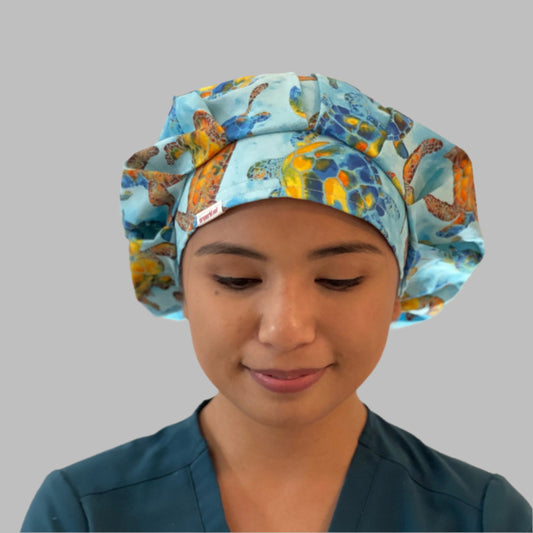 Bouffant-Tropical-Colorful Turtles